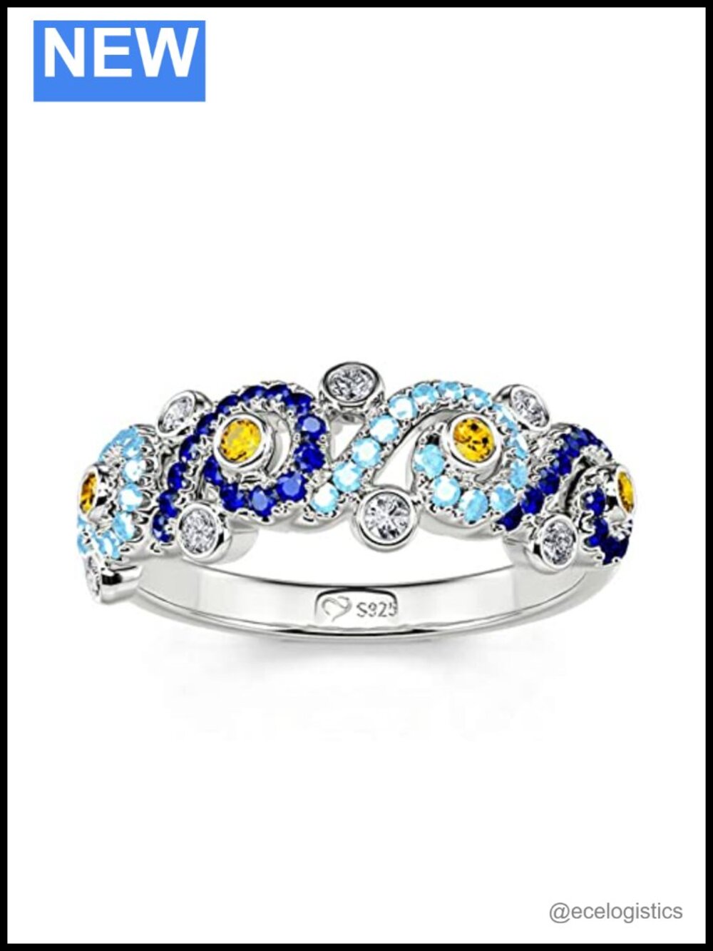 925 Sterling Silver Round Cut Bridal Ring Set Wedding Engagement Anniversary